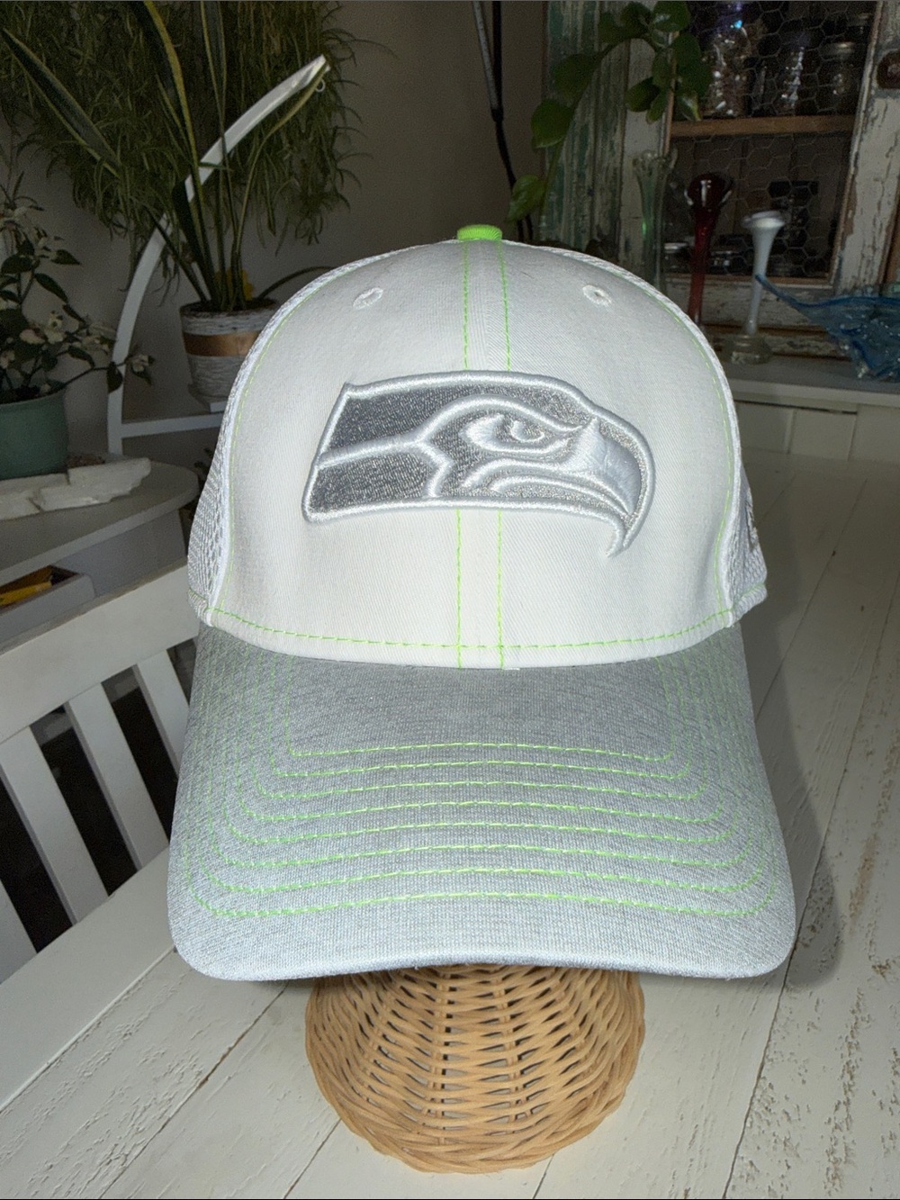 Seattle Seahawks Hat NFL Pro Line Football Logo Mesh Snap Back Fanatics Ball Cap